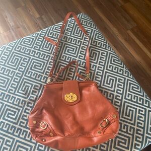 Emma Fox Burnt Orange Leather Shoulder Bag
